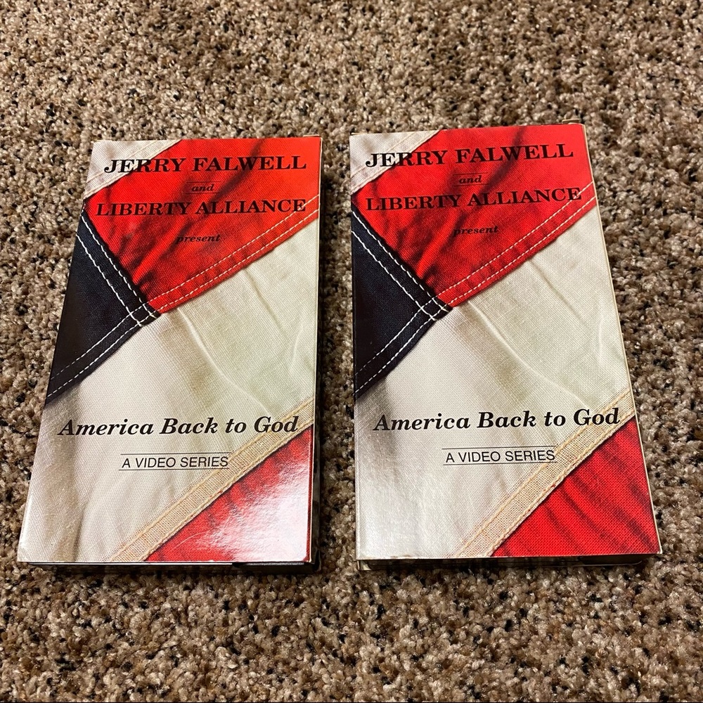Lot of 2 1993 Jerry Falwell America back to God VHS Sodom & Gomorrah plu…